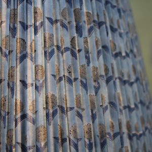 Indian Blockprint Lampshade - 50cm - Sky Blue