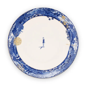 PIP - Assiette plate Héritage Bordure bleue - 26,5cm