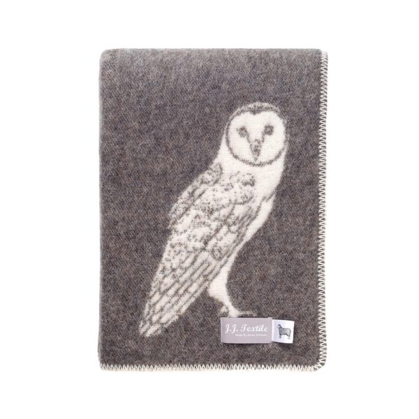 Owl Brown Wool Blanket