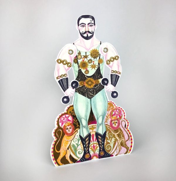 Alexander the Strongman Die-Cut Card - Sarah Young