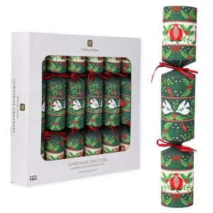 Folklore Green Christmas Crackers | 6 Pack | Christmas Gift|