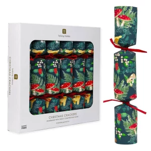 Forest Green Christmas Crackers | 6 Pack |