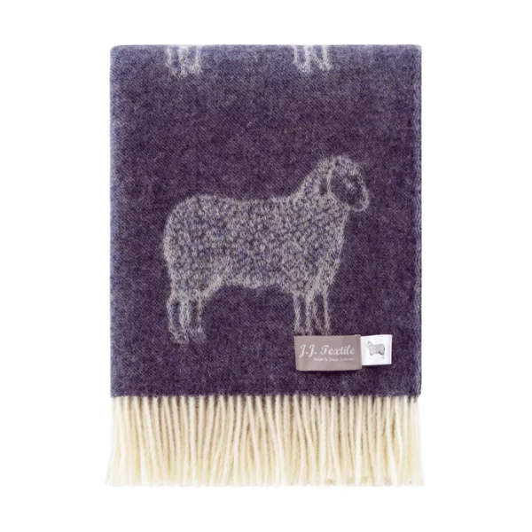 Sheep Violet Pure Wool Throw