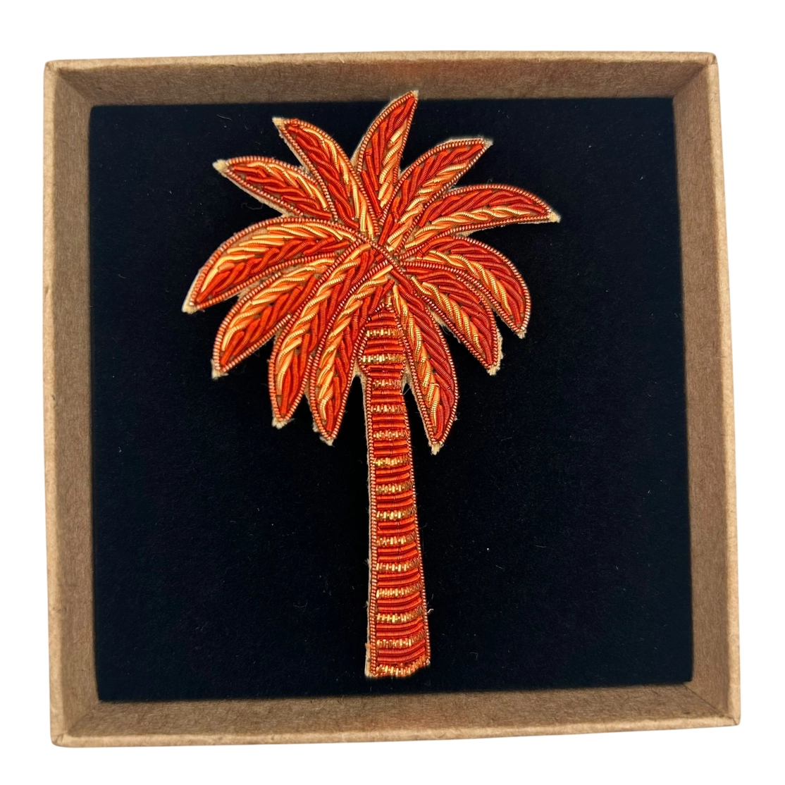 Palm Tree Pin Coral Palm Tree embroidered brooch / pin – The Popinjay