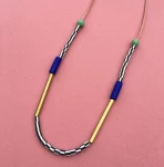 New Memphis Necklace In Cobalt and Mint