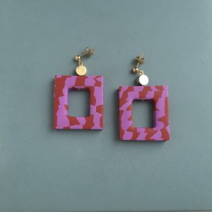 Palette Earrings - Red and Pink