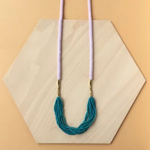 Pop Necklace - Teal & Lilac