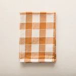 Check Woven Cotton Napkin Ginger 45X45
