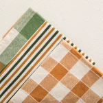 Check Woven Cotton Napkin Ginger 45X45