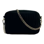 Velvet Rivington bag in black with lightning bolt brooch