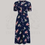 Ruby Dress in Navy Mayflower