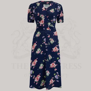 Ruby Dress in Navy Mayflower