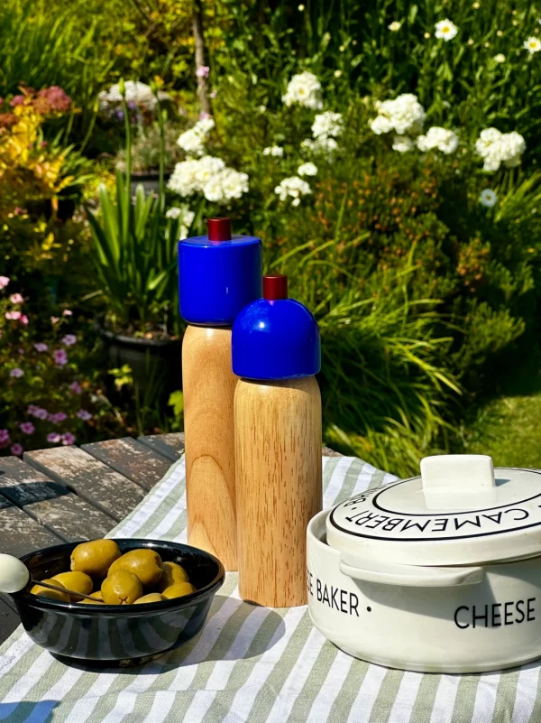 Moulin à Sel et à Poivre - Bleu Marine et Rouge