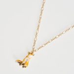 Collier court en forme de renard en émail FABLE