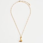 Collier court en forme de renard en émail FABLE