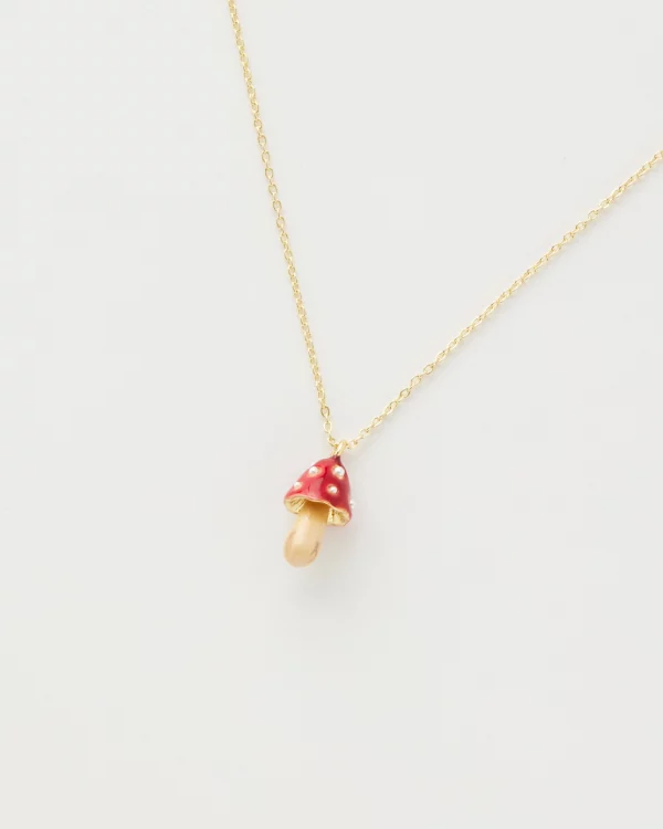 Collier en forme de champignon en émail FABLE