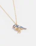 FABLE Enamel Blue Tit Short Necklace