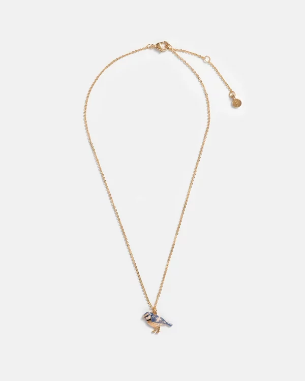 FABLE Enamel Blue Tit Short Necklace
